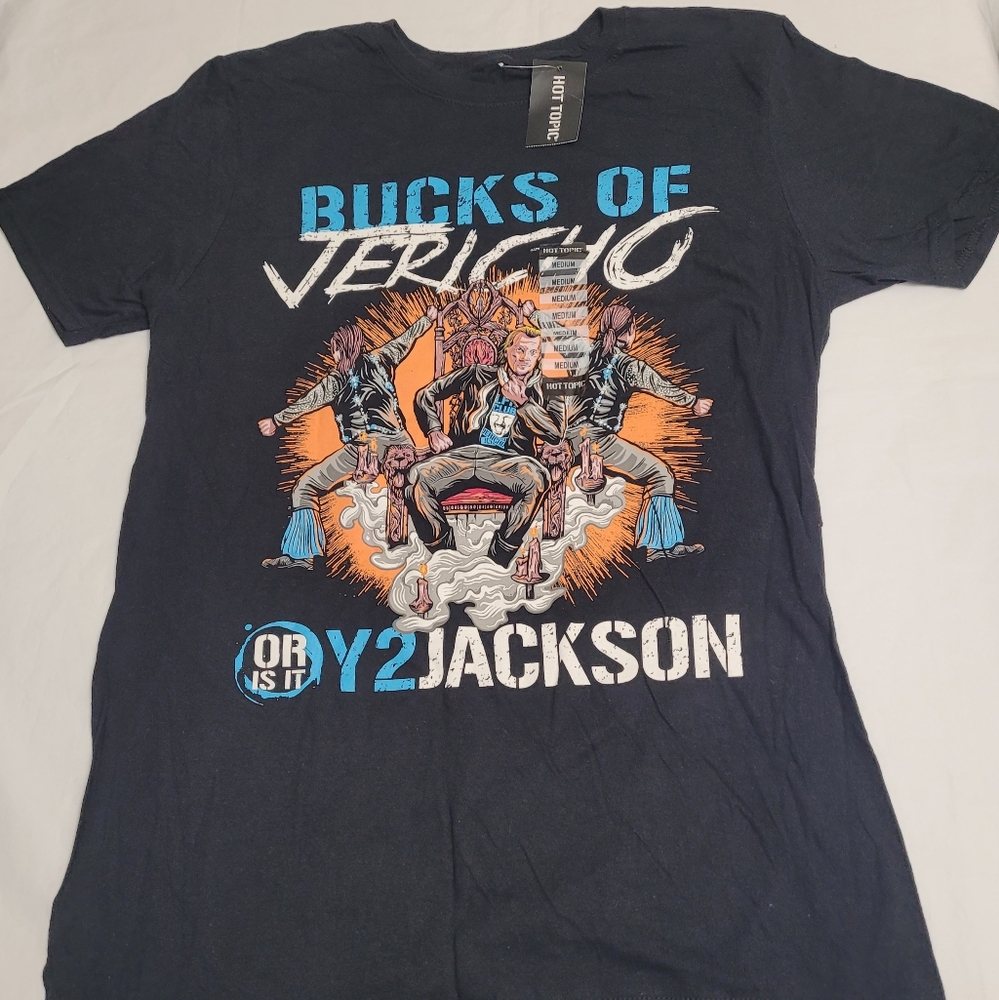 NWT AEW  Bucks Of Jericho Young Bucks Chris Jericho T-shirt Mens Medium